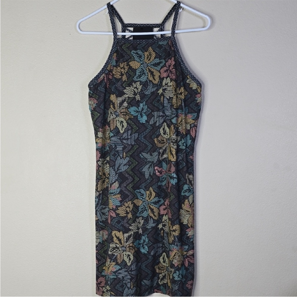 Prana Sheath Mini Dress Yellow and Blue